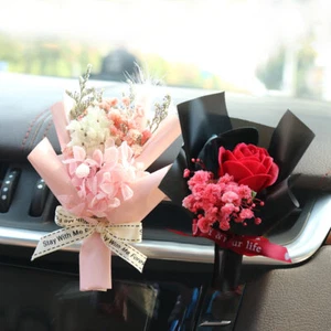Dry Flower Car Air Freshener Perfume Bouquet Vent Clip Auto Accessories Decor - Picture 1 of 14