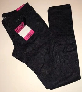 Almost Famous Skinny Jeans Junior Womens Dark Blue & Black Embellished Size 7 - Picture 1 of 9