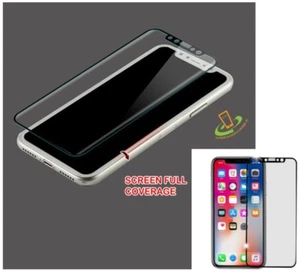 For Apple iPhone X / XS Premium Tempered Glass Screen Protector FULL COVER Guard - Picture 1 of 5