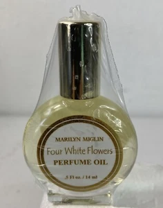 New Sealed Marilyn Miglin Four White Flowers Perfume Oil .5oz Sealed No Box - Picture 1 of 3