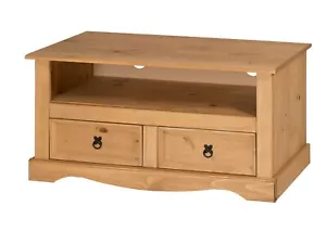 Corona TV Stand Flat Screen television 2 Drawer Solid Pine by Mercers Furniture® - Picture 1 of 7