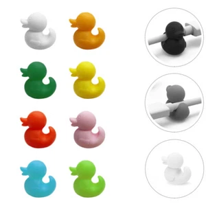 8 pièces support de câble de données fixateur de canard de dessin animé supports de fil mignons pour cordons - Photo 1/12