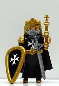 KÖNIG DER MALTESER SCHWARZ PLAYMOBIL zu Kreuzritter Crusader Templer Custom RAR - Picture 1 of 5