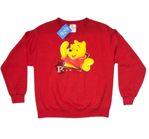 Vintage Deadstock w Tags 90's Disney Store Winnie The Pooh Kids Sweatshirt 7/8 M - Picture 1 of 5