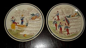 SALE! 2 FRENCH Vernon Kilns PLATES : Guillame Tell / La Dame Blanche, 8.5" - Picture 1 of 12
