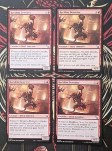 MTG 4 x Murders At Karlov Manor Uncommon RECKLESS DETECTIVE NM - Imagen 1 de 1