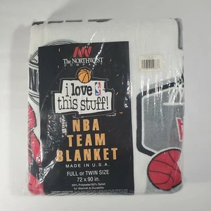 Vintage 1994 Northwest Company Chicago Bulls Twin / Full Size Blanket - NOS - Picture 1 of 3