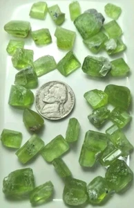 50g Natural Terminated Peridot Crystals Lot from Mansehra Pakistan - Picture 1 of 6