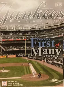 NEW YORK YANKEES OPENING DAY PROGRAM 4/16/09 LIMITED STADIUM EDITION MLB - Picture 1 of 1