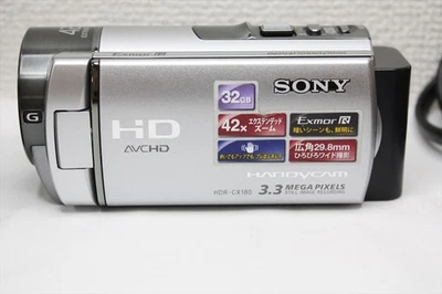 Sony Handycam HDR-CX180  Silver high-definition video Japan Version  Mint #323 - Image 1 of 4