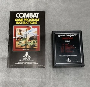 Combat (Atari 2600, 1977) Game Cartridge with Instruction Manual CX-2601 - Picture 1 of 5