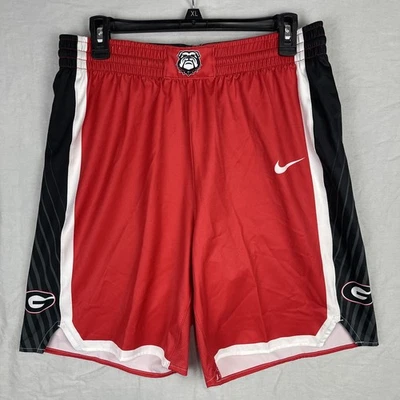 Georgia Bulldogs Shorts Mens Large Red NCAA Basketball Nike Team Issued UGA - Image 1 of 4