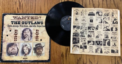 The Outlaws Wanted LP RCA 1976 AFL1-1321 Waylon Jennings Willie Nelson, Colter - Image 1 of 2
