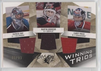 2008-09 SPx Winning Trios /99 Patrick Roy Carey Price Martin Brodeur #WT-RBP HOF - Image 1 of 2