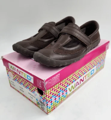 Zapatos deportivos para mujer Wanted de cuero marrón sin cordones Mary Jane FLASH2 talla 7,5 M Foto 1 de 4