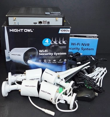 Night Owl WM-BTWN81-2-4L Wireless Outdoor 4 Surveillance Camera NEW SYSTEM - Image 1 of 4