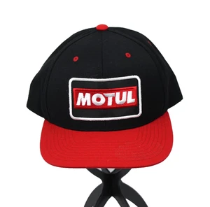 Motul Mütze Kappe Öl bestickt Logo Druckknopflasche schwarz rot Canvas Klassiker - Bild 1 von 6