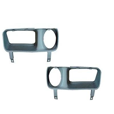 New Front Fog Light Bezel Trim For 94-2002 Dodge Ram 1500 2500 3500 Grey Plastic - Image 1 of 4