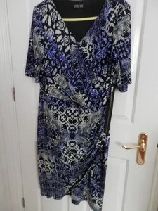 Episode Bodycon Dress Purple/Black Size 16 Good Condition - Picture 1 of 5