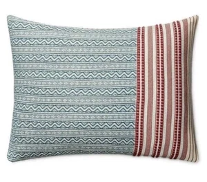 NEW Ralph Lauren Home Granby Teal Multi Decorative Pillow 15x20 Cotton $215 - Picture 1 of 7