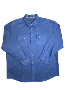 Pendleton Pearl Snap Denim Shirt Mens XXL Blue High Grade Western Wear Laramie - Picture 1 of 8
