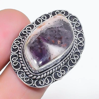 Dot Rutile Gemstone Handmade Ethnic Wedding Gift Jewelry Vintage Ring 7" PG 1939 - Image 1 of 4