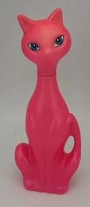 Vintage Hot Pink Fantasti-Cat? Bubble Bath Empty Blow Mold Plastic Bottle Kitty - Picture 1 of 6