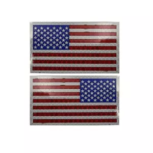 IR Reflective USA US AMERICAN FLAG US FLAG TACTICAL HOOK&LOOP PATCH FULLCOLOR - Picture 1 of 5
