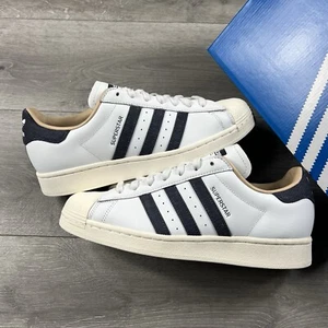 Adidas Originals Superstar Denim Pack ‘White / Navy’ - Size UK 9.5 / EU 44 - Picture 1 of 7