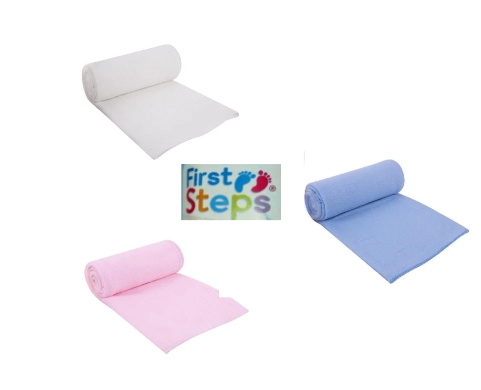 2 Soft Baby Fleece Blanket Newborn Pram Crib Moses Basket Boy Girl Lightweight  - Image 1 of 1