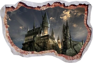 Hogwarts Castle 3d Smashed Wall View Sticker Art Poster Vinyl 464 - Picture 1 of 1