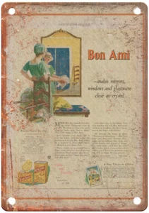 Letrero de metal vintage 1927 BON AMI limpiador en polvo reproducción de anuncios de pasteles ZF358 - Imagen 1 de 2