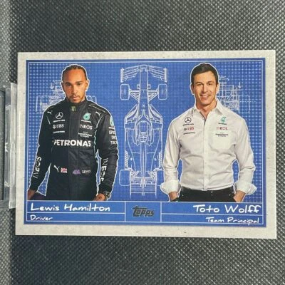 2021 Topps Formula 1 Lewis Hamilton Toto Wolf D-1    Mercedes AMG Petronas - Image 1 of 2