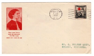 #702 Red Cross 1931 First Day Cover  - Planty #5A Gorham Dansville NY - Image 1 of 2