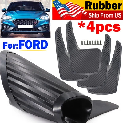 4x Mud Flaps Splah Guards For Ford Focus Fiesta St Rs Fushion Escape Explorer US - Image 1 of 4