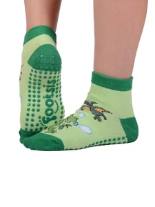 Footsis Non Slip Grip Socks for Yoga, Pilates, Barre, Home - Style “Dino" - Picture 1 of 6