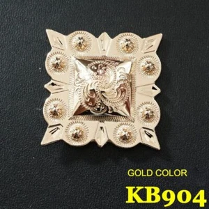 Square carving alloy button Leather Craft Rivet Stud Wallet bag Decor KB904 - Picture 1 of 10