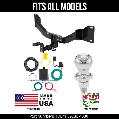 Enganche de remolque para BMW 430i 17-20 cable de 4 pines bola de 178" se adapta a todos los remolques Curt 2K 1,25" Foto 1 de 4