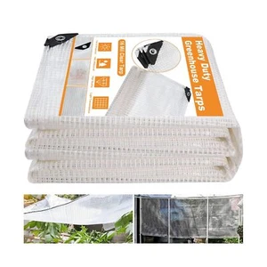 16 Mil Greenhouse Cover,Clear Plastic Tarps Heavy Duty Waterproof 20x30,UV Re... - Picture 1 of 7