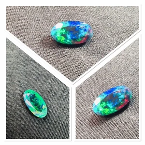 Ópalo Negro Facetado Ovalado 3 Quilates Negro Sólido Color Vivo Dos Patrones Natural - Imagen 1 de 16