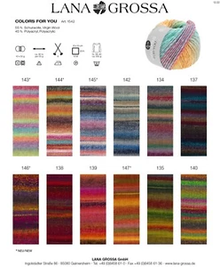 Lana Grossa Colors for You - Farbwahl, Mengenrabatt 3-5 % Musterbild alle Farben - Bild 1 von 11