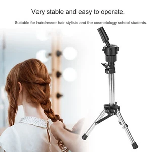 Adjustable Wig Stand For Cosmetology Hairdressing Training Head Tripod Holder uk - Picture 1 of 10