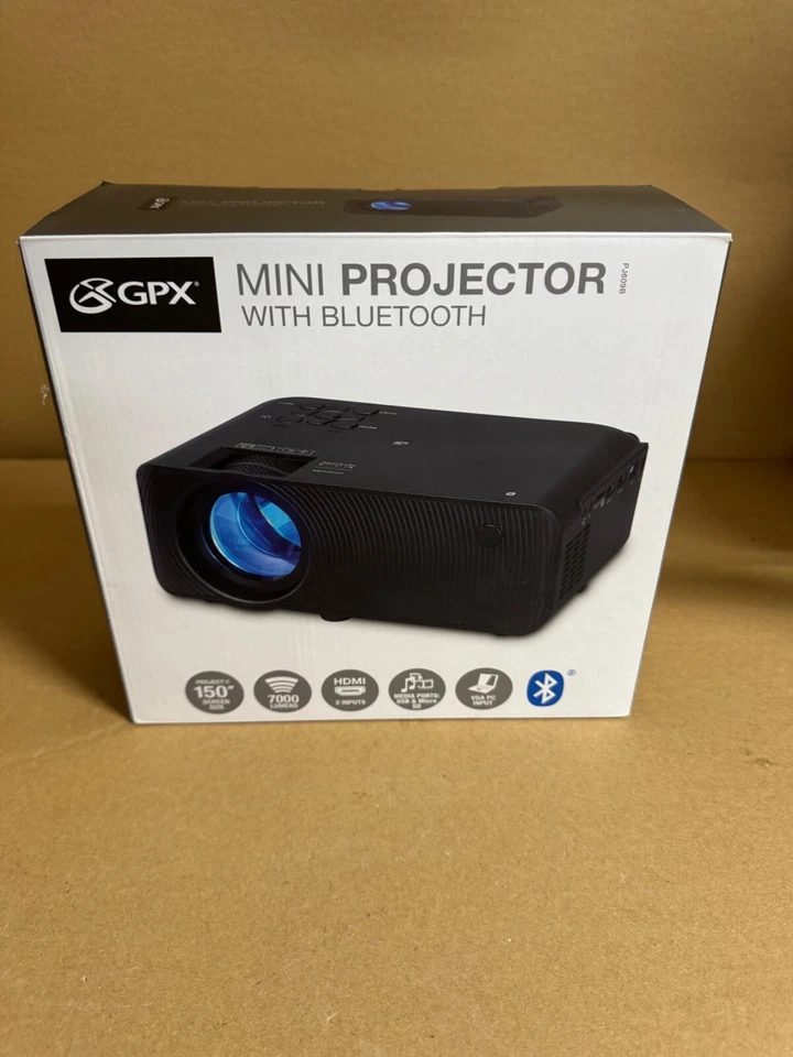 GPX PJ609B Mini Projector With Bluetooth Gpxpj609b