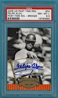 2005 UD Past Time Sig Felipe Alou Auto Issue - #FA PSA 8.5! POP 1! Giants! - Image 1 of 2