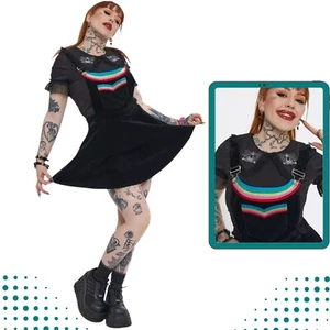 Vestido estilo alternativo gótico doble arco iris - Imagen 1 de 5
