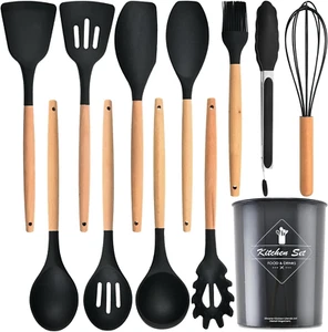 Kitchen Utensils Set,Kitchen Cooking Utensils Set,Spoon,Spatula,446℉ Heat Resist - Picture 1 of 11