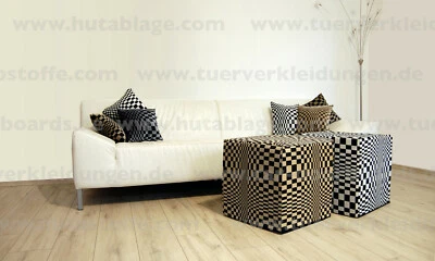 Porsche Pascha Design Stoff fabric tissu tela tessuto Bezug Sitzwürfel Cube new - Bild 1 von 4