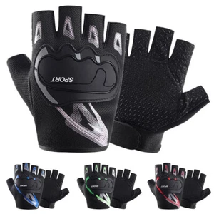 Sports Half Finger Gloves Motorcycle Cycling Riding Driving Working Fingerless - Picture 1 of 16
