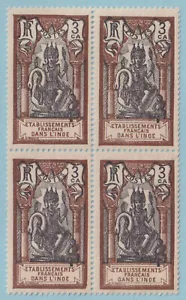 FRENCH INDIA  28  MINT NEVER HINGED OG ** BLOCK OF 4 NO FAULTS VERY FINE! - M729 - Picture 1 of 1