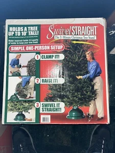 Swivel Straight The One Minute Christmas Tree Stand Holds Up to 10' 100 lb Trees - Picture 1 of 6